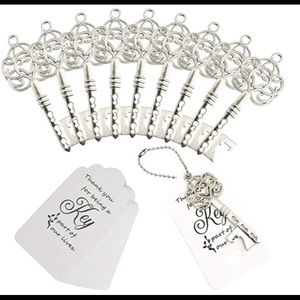 300pc  elegant Keys & cards thanks wedding favors